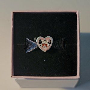 Pandora xDisney WDW Park Exclusive Pink/Red Heart Charm with MM+MN/Castle